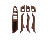 ATPONCX Ensemble de poignée de porte intérieure de voiture droite gauche et droite en cuir pour BMW Série 5 F10 F11 520 523 525 528 530i - Accessoires d'intérieur (rouge HD)