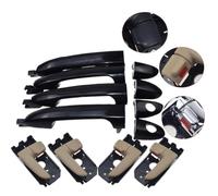 ATPONCX Lot de 4 poignées de porte extérieure et intérieure pour Kia Spectra Spectra 5 Cerato 2004 2005 2006 2007 2008 2009 avant arrière gauche droite droite Noir intérieur 4 pièces