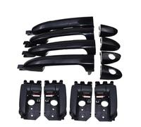 ATPONCX Lot de 8 poignées de porte extérieure et intérieure pour Kia Spectra Spectra 5 Cerato 2004 2005 2006 2007 2008 2009 avant arrière gauche droite Noir