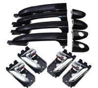 ATPONCX Lot de 8 poignées de porte extérieures, noir/beige/chromé/pour Kia Spectra Spectra5 Cerato 2004-2009 - Poignée de porte extérieure, intérieure, avant, arrière, gauche, droite - conducteur et