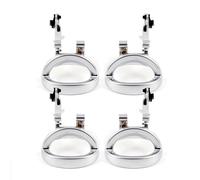 ATPONCX Poignée De Porte Intérieure 4 pièces/ensemble poignée de porte intérieure de voiture/adapté for Dodge Nitro 2007-2011 68004828AA 68004829AA poignée de porte Chrome satiné