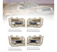 ATPONCX Poignée De Porte Intérieure 4 pièces poignée de porte intérieure de voiture poignée intérieure/adapté for Jeep Grand Cherokee 2005-2011 1JV471J3AA 1JV461J3AA 5HR411J3AK 5HR421J3AK