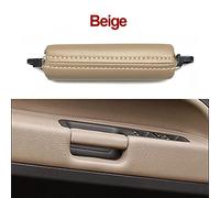 ATPONCX Poignée De Porte Intérieure LHD RHD Qualité Intérieur Porte Conducteur Poignée de Traction en Cuir Remplacer/Ajustement for VW Volkswagen Touareg 2003 2004 2005 2006 2007 2008 2009(Beige)