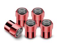 ATPOTP Auto Bouchon de Valve pour Volvo XC40 2018-2022, Alliage Valve Pneu Capuchon de Valve Tiges de Valve Capuchon Antipoussière de Roue Accessoires Auto,Red-5pcs