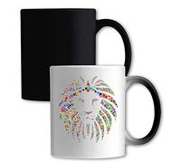 Atprints Abstract Wild King Lion Head Color Art Tasse qui change de couleur