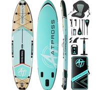 ATPROSS Paddle Gonflable Adulte 350 x 89cm Sup 2+1 Personnes Famille | Planches de Stand Up Paddle gonflables pour tous les niveaux, capacité 200 kg, kit complet d'accessoires