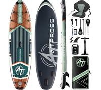 ATPROSS Planche de pagaie Gonflable 350 x 89 x 15 cm, 200 kg, Extra Large, pour Adultes, avec kit d'accessoires de Sup de qualité supérieure et Sac à Dos, Planche de Kayak antidérapante, pour Yoga,