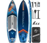 ATPROSS Stand Up Paddle Gonflable Adulte avec Set d'accessoires, 320x84cm Planche de Sup Extra Large pour 2 Personnes, Charge 200kg, Kayak Gonflable 2 Places Stable et Antidérapant pour Surf