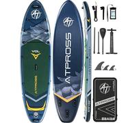 ATPROSS Stand Up Paddle Gonflable Adulte avec Set d'accessoires, 320x84cm Planche de Sup Extra Large pour 2 Personnes, Charge 200kg, Kayak Gonflable 2 Places Stable et Antidérapant pour Surf