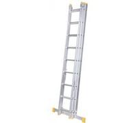 MonMobilierDesign ATRA Echelle transformable en aluminium 3 plans 9 marches Gris