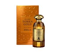 Atralia Tonka Gold Eau de Parfum Unisexe 100 ml - Parfum luxueux unisexe avec des notes séduisantes de cognac, de cannelle et de prune pour une élégance et un style intemporels
