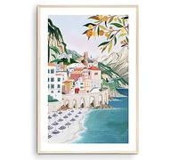 Atrani, impression d'art de la côte amalfitaine, cadeau de voyage, affiche de voyage, impression européenne, côte italienne, riviera italienne, pendaison de crémaillère, cadeau de mariage (sans cadre)