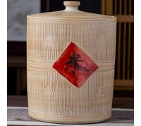 ATRBNCX Grain De Bocal De Riz en Céramique, Bocaux en Verre, Bocaux avec Couvercles, Distributeur De Rangement étanche à L'air pour Collations De Grains De Café(Size:Capacity 20kg)