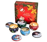 atrccs Cadeaux de Noël pour Femmes, Ensemble Cadeau de 4 Bougies Parfumées, Bougie Parfumée Noël en Cire de Soja Naturelle pour le Soulagement du Stress, Bain, Yoga (2.2 OZ)