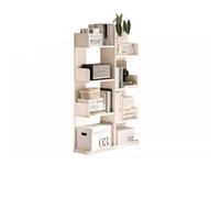 ATREDESES Bibliothèque Bibliothèque en Bois Massif sur Pied, Style crème, Support de Rangement Cactus Blanc, bibliothèque d'angle de Maison, présentoir Étagère De Rangement Décorative(100cm)