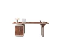 ATREDESES Bureau pour ordinateur de bureau moderne pour studio avec meuble de rangement, adapté pour bureau présidentiel et de travail Bureau (180cm)