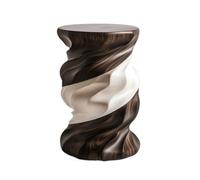 ATREDESES Table basse de luxe en bois massif avec base de jetée - Tabouret bas de salon - Tabouret d'appoint créatif décoratif pour canapé d'angle