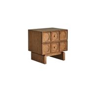 ATREDESES Table de chevet en bois massif de noyer nordique pour chambre à coucher