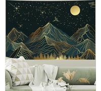 Atrippy Tapisserie de lune de montagne pour chambre à coucher 100 x 150 cm