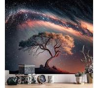 Atrippy Tapisserie pour décoration murale de chambre, bureau, dortoir et salon, pour hommes et filles, motifs d’arbre de vie et de galaxie, ciel étoilé, 130 x 150 cm