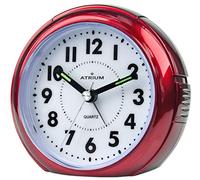 Atrium A240-1 Réveil analogique Silencieux avec lumière et Fonction Snooze Rouge