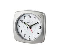 Atrium A251-19 Réveil analogique à quartz sans tic-tac, avec lumière et snooze Argenté