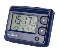 ATRIUM A720-5 Réveil radio-piloté numérique à quartz avec lumière et jour de la semaine Bleu, bleu, Classique