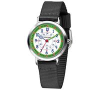 Atrium Jacques Farel Happy Learning KOP 08 Montre d'apprentissage à Quartz analogique pour Enfant Bracelet en métal