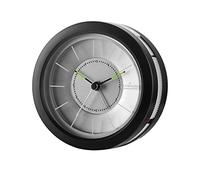 ATRIUM Réveil design rond analogique, gris, sans tic-tac, avec lumière et snooze A106-7