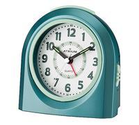 Atrium Réveil pour enfant et adolescent - Quartz analogique - Sans tic-tac - Avec lumière et snooze - Turquoise - Bleu clair - A921-35