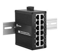 Atroodac Commutateur réseau 12 ports Gigabit Mini Ethernet non géré écoénergétique Optimisation du trafic Répartiteur Ethernet IP40 Métal robuste Montage mural 20 Gbit/s Fond de panier Bande passante