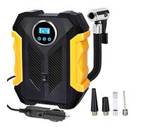 Compresseur à Air Portatif Gonfleur Pneus Voiture avec Lumière LED, Mini Compresseur avec Arrêt Automatique DC 12V Compresseur à Air Pneus de Voiture, de Vélos, d’Autres Pneus Gonflables