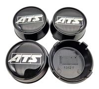 ATS Cup Lot de 4 cache-moyeux 62 mm Noir brillant (N1062) avec logo argenté (ATH) - Couvercle de jante d'origine