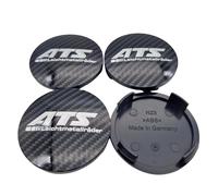 ATS Lot de 4 cache-moyeux 60 mm carbone (N23) Dark 3D - Original