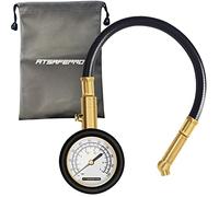 ATsafepro Manometre Pression Pneu 100 psi 7 bar précis avec tuyau flexible Cadran lumineux Manomètre mécanique pour valve Schrader de vélo, moto, voiture, SUV