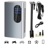 ATsafepro Mini Compresseur D’Air Sans Fil Rechargeable 150 PSI 12V, Gonfleur Électrique Portable Avec Lampe LED, Pour Voiture, Vélo, Moto, Ballons