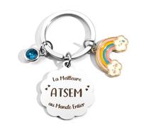 Atsem Porte-Clés Personnalisé pour Femme - Cadeau de Noël