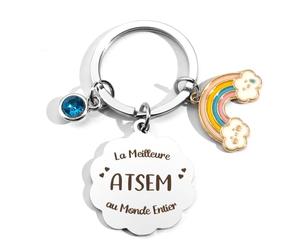 Atsem Porte-Clés Personnalisé pour Femme - Cadeau de Noël