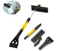 Atsmoce® Grattoir Glace Voiture avec Balai, Balai Neige Voiture Professionnel Extensible à 90 cm, Grattoir Pare Brise Voiture, Gratte Glace Voiture adaptée aux Voitures, SUV, Camion