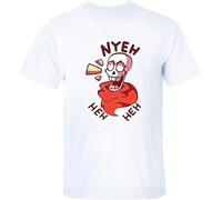 Att97 Hdkk Undertale Happy sans Men's Cotton T Shirt White Manches Courtes(3X-Large)