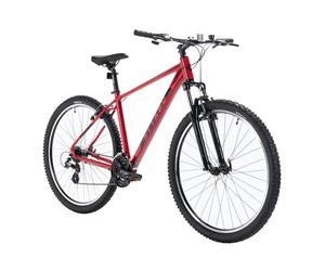 ATTABO Alpe 1.0 Vélo pour Homme avec Cadre en Aluminium 19" Guidon Ergonomique V-Brake Rouge VTT avec Roues de 29" avec Accessoires, Selle réglable, dérailleur à 21 Vitesses