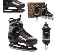 ATTABO Bladeroll Patins à Glace pour Enfant - Longueur réglable, roulements de qualité supérieure, Patins interchangeables, Confort et sécurité en Plein air