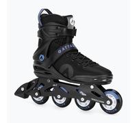 ATTABO Cyclone Alu Rollers en Ligne pour Homme - Rail en Aluminium, Roues en PU 76 mm 82A, ABEC-7, avec Lacets, Sangle et Boucle, Tailles 40-46