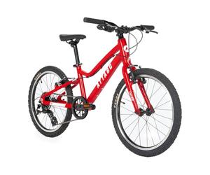 ATTABO Ease 20 - Vélo pour enfant de 20" - En aluminium léger - Avec dérailleur Shimano Altus 7 vitesses - Guidon BMX ergonomique et entrée basse - Vélo pour enfants de 6 à 9 ans (115 à 135 cm) (rouge