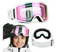 ATTABO Nanuk Pro Lunettes de ski - Photochrom S1-S3, anti-buée, UV400, OTG, double vitre cylindrique, miroir multicolore, revêtement anti-rayures - Compatible avec le casque, ventilation, ski et