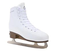 ATTABO OLI 5904823085921 Patins à Glace réglables pour Enfant Blanc - Patins en Acier Inoxydable avec Curseur d'orteils, Micro Boucle + Powerstrap + laçage, Doublure Chaude