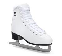 ATTABO Patins à Glace Artistiques pour Enfants 31 EU | Lame en Acier Inoxydable, Laçage Classique, Crochets Renforcés, Doublure en Fourrure Synthétique, Confortable | Blanc