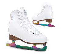 ATTABO Patins Artistiques Lily pour Femme Couleur Blanc Taille 37 UE Patins Niveau Intermédiaire Fermeture à Lacets Soutien Ferme de la Cheville