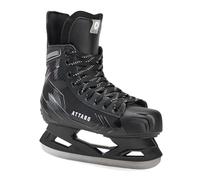 ATTABO Patins de Hockey pour Enfants Frazer Couleur Noir Taille 32-35 UE Patins Multi-Tailles avec Fermeture à Lacets Lame en Acier Inoxydable Durables Soutien Ferme de la Cheville