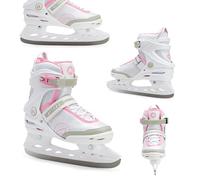 ATTABO Patins de Loisirs pour Femme TORA Couleur Blanc Taille 36 UE Patins pour Débutantes Fermeture à Boucles et Velcro Ferme Soutien de la Cheville Lame Durable en Acier Inoxydable